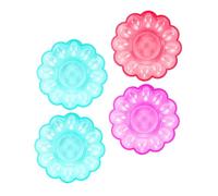 Gatuida Set 4 Scatole Portauova in Plastica 24x3 Cm Contenitore per Uova Design Anticaduta Custodia per Conservare Uova Domestiche in Cucina e Frigorifero Organizzatore Colore Casuale