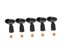Gatuida Set 5 Pezzi Clip Per Microfono Nera Supporto Regolabile in Plastica, Clip Porta Microfono Compatibile Per Microfoni Dinamici e Wireless, Accessorio Pratico Per Uso Professionale e Domestico