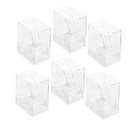 Gatuida Set 6 Pezzi Scatole Porta Orologio Quadrate in Plastica Trasparente, Leggere e Resistenti, per Conservare e Proteggere gli Orologi