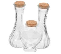 Gatuida Set Cerimonia Sabbia 3 Pezzi Bottiglie Vetro Trasparenti Con Tappi Sughero Per Unione Matrimonio Decorazione Casa Ricordo