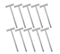 Gatuida Set da 10 Portacartello Portatile in Acciaio Resistente 40 CM Pinza Quadrata 5 MM, Supporto Bifacciale Riutilizzabile per Guida Turistica, Aeroporto, Eventi e Segnaletica