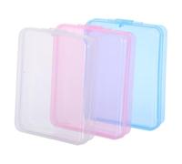 Gatuida Set da 3 Contenitori Trasparenti con Coperchio per Cotton Fioc e Spugnette da Trucco Organizer Compatto da Viaggio e Beauty Case per Bagno e Casa