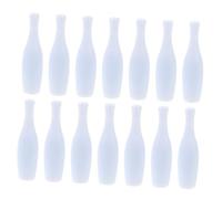 Gatuida Set Da 30 Mini Pin Da Bowling Portatili in Plastica Bianca, Accessori Per Gioco Da Bowling Da Tavolo Per Interni, Gioco Compatto Per Famiglie e Ufficio, Miglioramento Coordinazione Occhio-mano