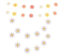 Gatuida Set da 4 Ghirlande per Feste di Compleanno Striscioni a Margherita Bianchi e Rossa Giallo Decorazioni per Compleanno Bambina e Arredamento Aula Decorazione Festa Appesa per