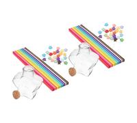Gatuida Set Decorativo Bottiglie dei Desideri a Forma di Stella in Plastica Trasparente con Carta Origami Colorata Barattoli Vuoti Multifunzionali per Decorazione Stanza Regalo