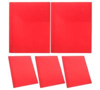 Gatuida Set di 5 cartelle portadocumenti in plastica rosse a 2 tasche, | Cartelle portadocumenti con chiusura a 3 anelli, doppia tasca, ideali per presentazioni, contratti, curriculum vitae e