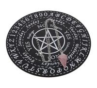 Gatuida Set Pendolo da Rabdomante Tavola in Legno Intagliato a Sette Stelle, Decorazione Pendente per Meditazione e Forniture la Divinazione, Ornamento Artistico da Appendere