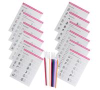 Gatuida Set per Esercitarsi nella Nail Art 12 Fogli Modello di Pittura Unghie e 12 Penne Liner per Principianti e Professionisti, Pratica Disegno Unghie per Formazione Manicure Artistica