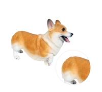 Gatuida Simulazione Corgi Gallese in Plastica Decorazione Animale Realistica Giocattolo Educativo per Figurina Animale per Casa e Ufficio Regalo Cognitivo per Ragazzi e Ragazze