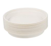 Gatuida Sottovaso per Piante in Plastica Resistente 10 Pezzi Vassoio Raccogli Gocce Rotondo Bianco Latte Accessori per Vasi da Interno ed Esterno per Giardinaggio e Decorazione Casa