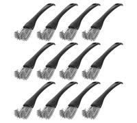 Gatuida Spazzola per Pulizia Gabbia Uccelli 15 Pezzi Manico, Raschietto Doppia Funzione per Rimozione Escrementi, Accessorio Resistente per Posatoi e Voliere, per Pappagalli