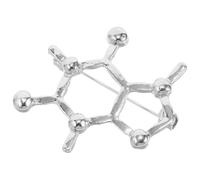 Gatuida Spilla a Forma di Molecola in Lega di Zinco Argento Resistente e Versatile per Decorazione Abbigliamento come Regalo per Studenti di Scienze e Ricercatori