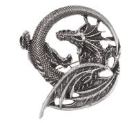 Gatuida Spilla da Bavero Vintage Drago Punk e Fiamme in Lega Resistente, Spilla Animale Steampunk per Giacche e Maglioni Uomo, Accessorio Rock Medievale per Outfit Casual e Formale