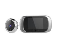 Gatuida Spioncino Elettronico Digitale con Telecamera Mp Visualizzazione Chiara e Sicurezza Design Senza Batteria Stoccaggio Argento