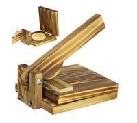 Gatuida Stampo in Legno per Ravioli Cinesi con Manico Ergonomico Pressa Impasto Pratica per Gnocchi Biscotti e Torte di Mais Utensile Manuale Resistente per Cucina Domestica