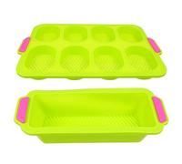 Gatuida Stampo per Pane Francese in Silicone 2 Pezzi, Antiaderente, Facile da Sformare, Forma Baguette, per Ristorante e Uso Prolungato
