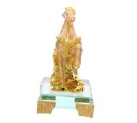 Gatuida Statua Feng Shui in Resina con Base Decorativa Animale per Ufficio e Casa Soprammobile da Scrivania per Fortuna e Idea Regalo Significativa