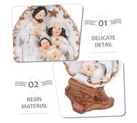 Gatuida Statua Gesù Nascita in Resina Miniatura Decorazione Natalizia Cristiana per e Mensola Scultura Religiosa Compatta Idea Regalo Spiritualità e