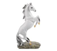 Gatuida Statuetta cinese in resina di cavallo: scultura in resina di cavallo in piedi con zodiaco, decorazione per cruscotto auto per mensole e tavoli.