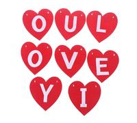 Gatuida Stendardo a Bandierine a Cuore i Love You Non Tessuto | Facile da Appendere, Decorazione Sospesa, Resistente Agli Strappi, Riutilizzabile, per Addio al Nubilato al Chiuso