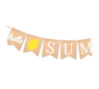 Gatuida Striscione in Juta Hello Summer Forma a Coda per Decorazioni Feste Estive per Pareti e Ambienti Esterni Aggiunge Atmosfera Romantica e Festiva