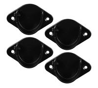 Gatuida Supporti per Aste Armadio 32mm in Acciaio Inox 4 Pezzi Flangia a Diamante Nera, Staffe di Supporto Robuste per Porta Appendiabiti e Porta-asta Guardaroba, per Armadi e