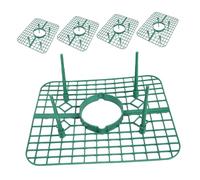 Gatuida Supporti per Fragole da Giardino 5 Pezzi, Telai di Supporto Quadrati in Plastica Verde Design Ventilato, Base Stabile per Coltivazione Rialzata in Vaso e Orto, Protezione Frutti da Marciume