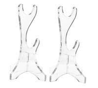Gatuida Supporto Da Tavolo Per Flauto in Acrilico Trasparente Design Due Per Riporre Ed Esporre Flauti Dolci e Strumenti Fiato Per Musicisti Spazio