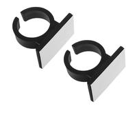 Gatuida Supporto Per Microfono Con Morsetto Plastica Resistente 2 Pezzi, Clip Portabandiera Adesiva Per Interviste Tv e Radio, Accessorio Leggero Portatile Per Conducenti e Reportage