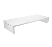 Gatuida Supporto per Monitor da Scrivania Bianco Rialzo per Laptop e TV Mensola Robusta in Pannello Spesso per Estensione Altezza Schermo e Notebook Design Elegante e Salvaspazio per Casa