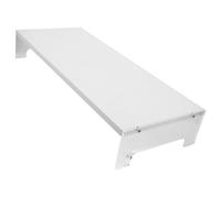 Gatuida Supporto per Monitor da Tavolo e Supporto per Laptop in Acrilico Bianco, Base Rialzata Stabile 50x20x8 Cm per Ufficio e Casa, Mensola Porta Monitor e Computer Portatile Ergonomica