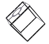 Gatuida Supporto per Paralume Quadrato in Ferro Nero E27 11x11 Cm Foro 4,2 Cm, Cornice Portalampada Fai da Te per Casa e Ufficio, Struttura Decorativa per Lampada a Sospensione Vintage