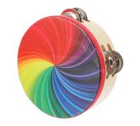 Gatuida Tamburello Musicale Per Ragazzo Ragazza Ragazza in Strumento Percussione Con Campanellino Giocattolo Educativo Con Motivo Arcobaleno Per Feste e Sviluppo Motorio