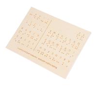 Gatuida Tavola Lettere Braille in Legno Versatile per Apprendimento Alfabeto e Numeri Beige Strumento Didattico per Persone Non Vedenti