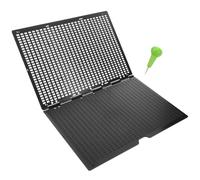 Gatuida Tavoletta Braille Tavolette Braille asse punti sollevato scrivere alfabeto compromessa cieco risorsa per l'apprendimento del braille strumenti di scrittura braille plastica Black