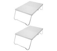 Gatuida Tavolo da Campeggio Leggero in Lega di Alluminio Pieghevole Mini Tavolo Portatile da Picnic 2 Pezzi Piano Termico Resistente Scrivania Compatta per Esterni Campeggio Barbecue