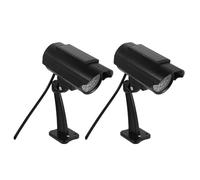 Gatuida Telecamera Finta Cctv Esterna Wireless Luce Solare Simulata, Set 2 Pezzi per Sicurezza Casa e Ufficio, Montaggio Facile per Interni ed Esterni