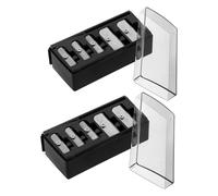 Gatuida Temperamatite Cosmetico Manuale 2 Pezzi con 5 Fori per Sopracciglia, Labbra e Eyeliner, Temperino con Coperchio Plastico Compatto per Trucco Professionale da Viaggio