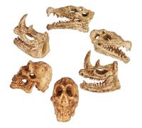 Gatuida Teschi Di Animale Decorativi in Plastica, 6 Pezzi Miniatura Realistica Per Decorazioni Casa e Acquario, Ornamenti Teschio Multifunzionali Per Artigianato e Arredamento Scrivania