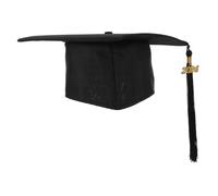 Gatuida tocco cappello tappi hat cartellini toga laurea tappo dell'epoca tuo accessori per la laurea Capo nero cappucci graduati decorazioni per cappelli di laurea per ragazzi poliestere