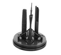 Gatuida Torre Guangzhou Scultura in Metallo Dettagliata Decorazione da Architettonico Multifunzionale per Scrivania Modelli Edifici Accessori per Paesaggio