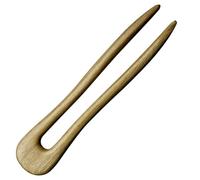 Gatuida U Shaped Wooden Hairpin Vintage Style French Hair Fork For Women Smooth Glossy Finish Elegant Updo And Bun Accessory For Various Hair Types