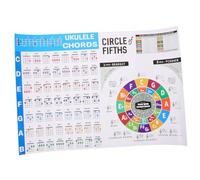 Gatuida Ukulele Chord Chart Poster per Principianti Carta Patinata Resistente Strumento Pratico per Imparare e Esercitare Accordi per Studio Autonomo e Regalo