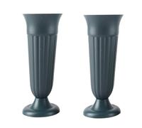 Gatuida Vaso a Cono Funerario in Plastica Resistente, Set Da 2 Contenitori Per Fiori Da Tomba, Decorazioni Cimiteriali Per Esterni e Composizioni Commemorative