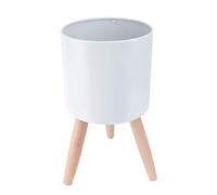 Gatuida Vaso Da Fiori in Ferro Alto Cremagliera Fiorano Pianta Della Casa Pianta Finta Vasi Contenitore Decorativo Per Piante Titolare Vaso Con Le Gambe Vaso Fioriera Stand Bianca Di Legno