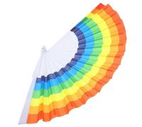 Gatuida Ventagli Pieghevoli Colorati Bandiera Gay Insegna al Neon Occhiali Arcobaleno Fan Rainbow Nastri Accessori Dell'orgoglio Gay Arcobaleni Bandiera Pansessuale Arredamento Unicorno