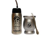 Gaucho Cebar Yerbomos - Thermos per Yerba Mate Tee 580 ml, un accessorio portatile per Yerba Mate | Tazza in acciaio inox con cannuccia Bombilla | Dishwasher Safe and Durable