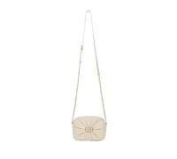 Gaudí Borsa crossbody in morbida similpelle con logo GJ e tracolla regolabile con catena. (Panna)