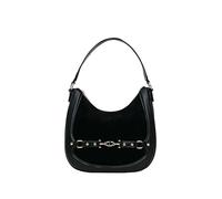 Gaudí Borsa hobo in similpelle con logo jacquard, lettering GJ in metallo e tracolla rimovibile. (Nero)