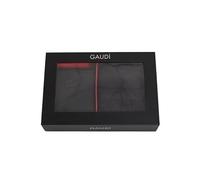 Gaudì Cofanetto Regalo Uomo Nero Portafoglio in Pelle Classico-Casual con Logo